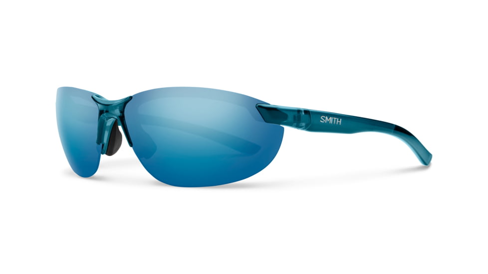 Smith Parallel 2 Sunglasses, Crystal Mediterranean Frame, Polarized Blue Mirror Lens, 201908OXZ71JY