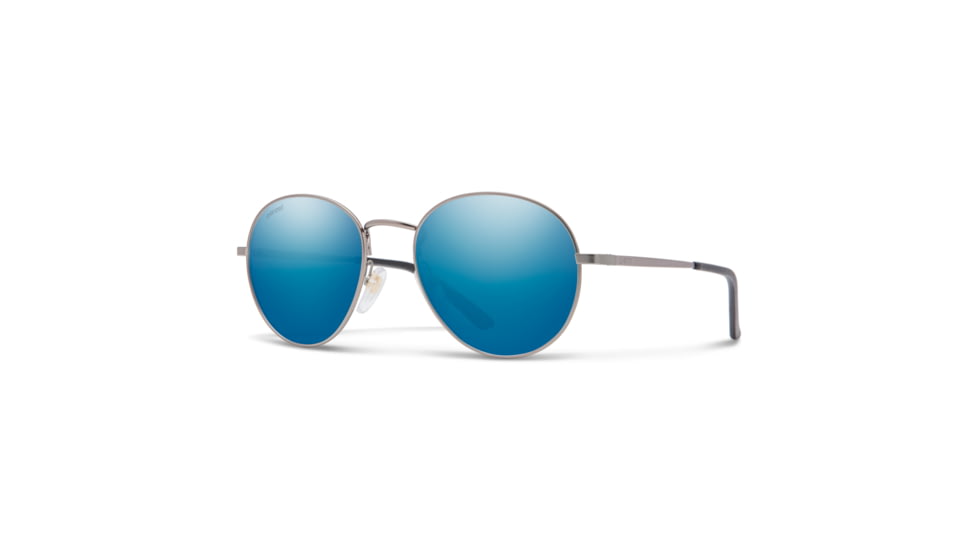 Smith Prep Sunglasses, Matte Gunmetal Frame, Polarized Blue Mirror Lens, 203240R8053JY