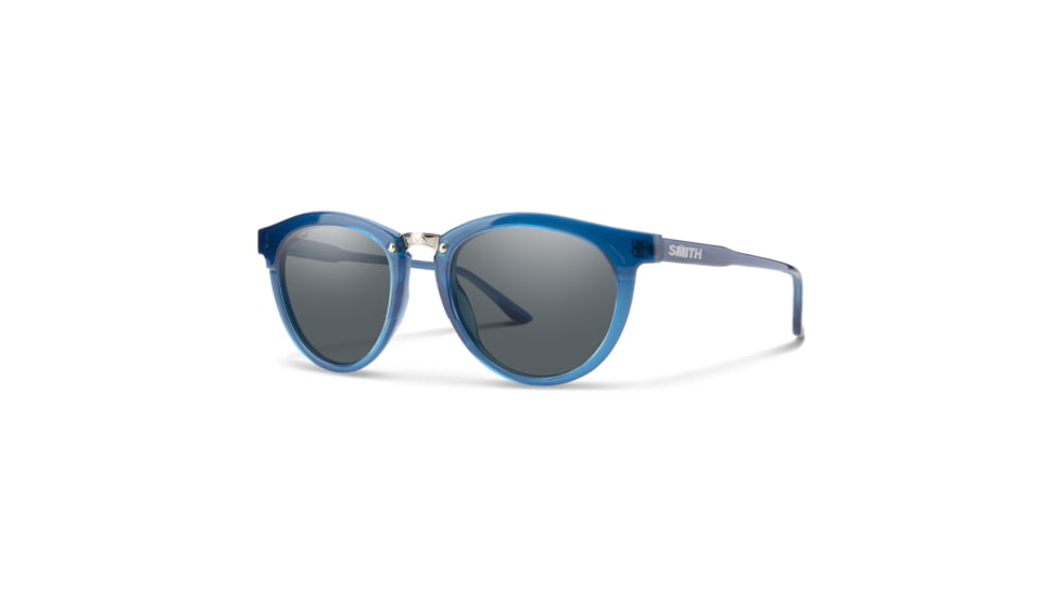 Smith Questa Sunglasses, Cool Blue Frame, Polarized Gray Lens, 243740PJP50M9