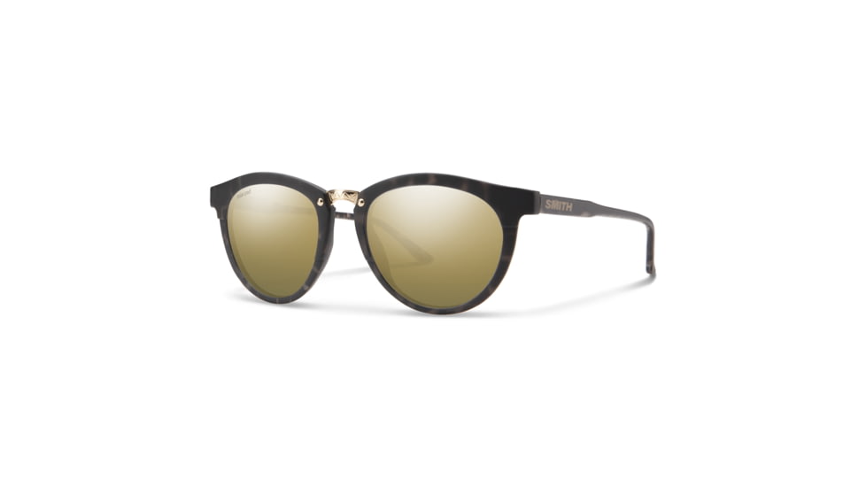 Smith Questa Sunglasses, Matte Ash Tortoise Frame, Polarized Gold Mirror Lens, 243740HLA50A2