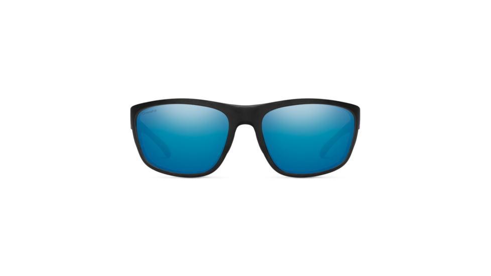 Smith Redding Sunglasses, Matte Black Frame, ChromaPop Glass Polarized Blue Mirror Lens, 20234300362QG