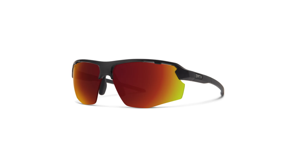 Smith Resolve Sunglasses, Matte Black Frame, ChromaPop Red Mirror Lens, 20492600370X6