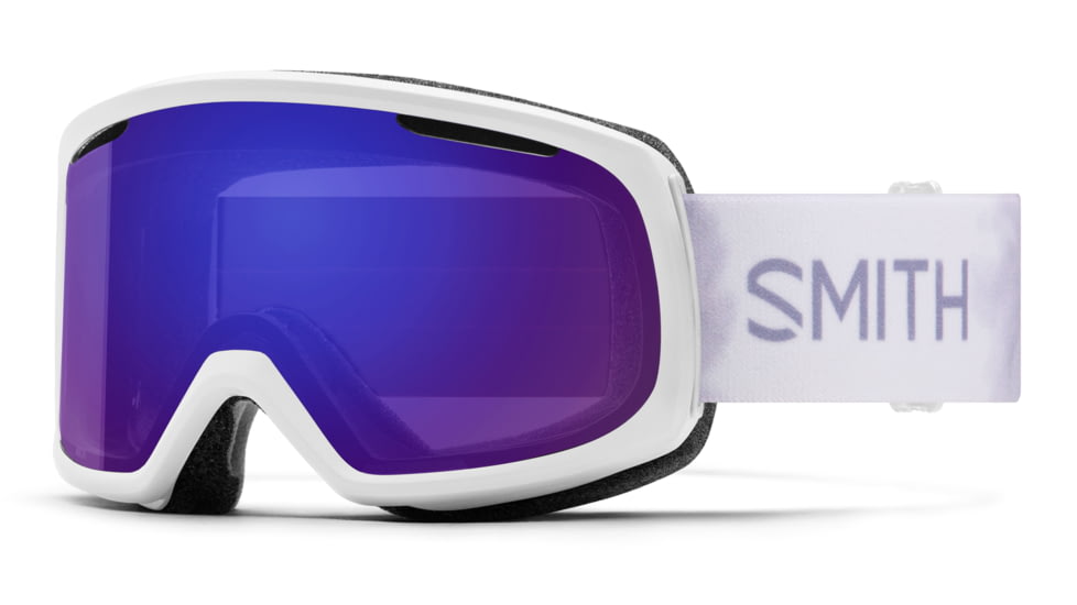 Smith Riot Goggles, White Florals, Chromapop Everyday Violet Mirror, M006723369941