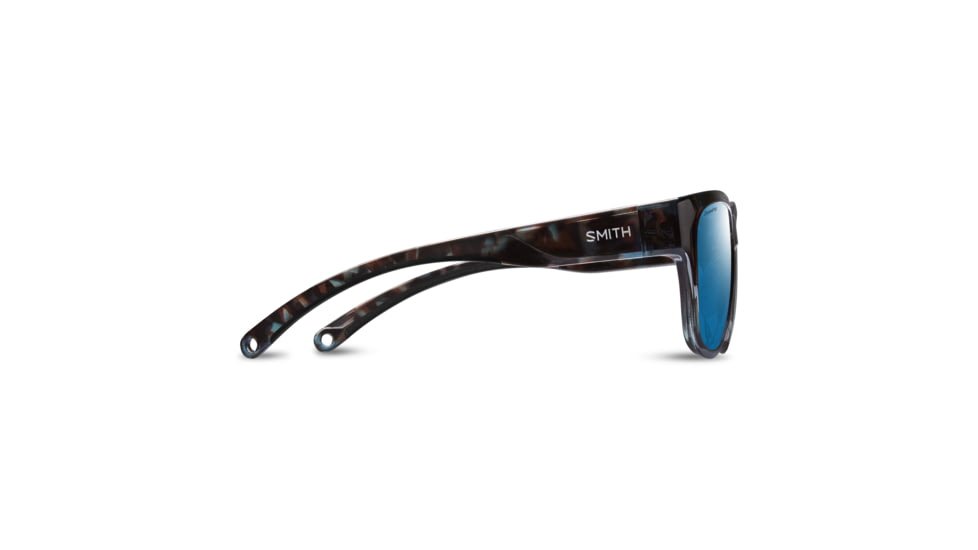 Smith Rockaway Sunglasses, Sky Tortoise Frame, ChromaPop Glass Polarized Blue Mirror Lens, 204316JBW52QG