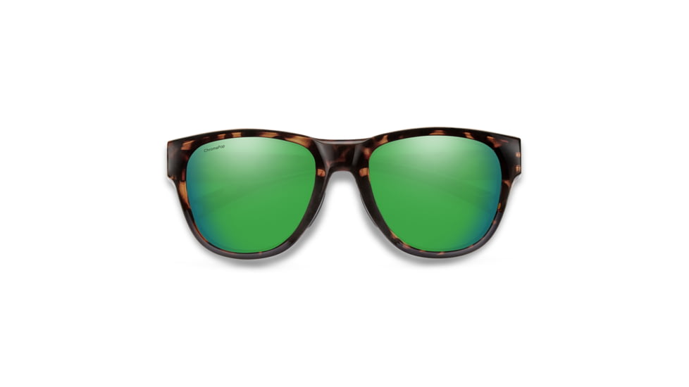Smith Rockaway Sunglasses, Tortoise Frame, ChromaPop Glass Polarized Green Mirror Lens, 20431608652UI
