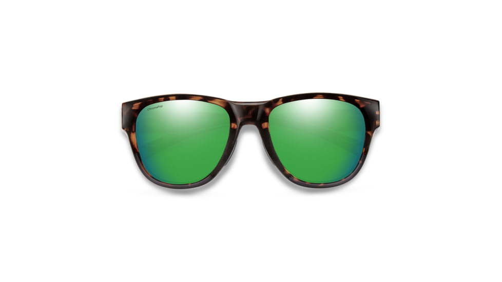 Smith Rockaway Sunglasses, Tortoise Frame, ChromaPop Polarized Green Mirror Lens, 2043169N452UI