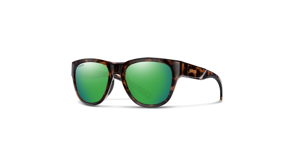 Smith Rockaway Sunglasses, Tortoise Frame, ChromaPop Polarized Green Mirror Lens, 2043169N452UI