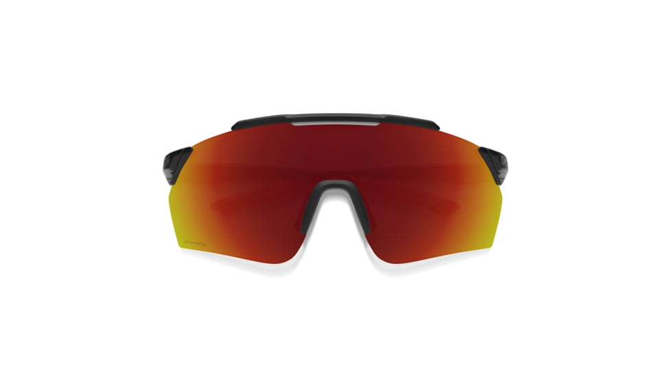 Smith Ruckus PivLock Sunglasses, Matte Black Cinder Frame, ChromaPop Red Mirror Lens, 201522RC299X6