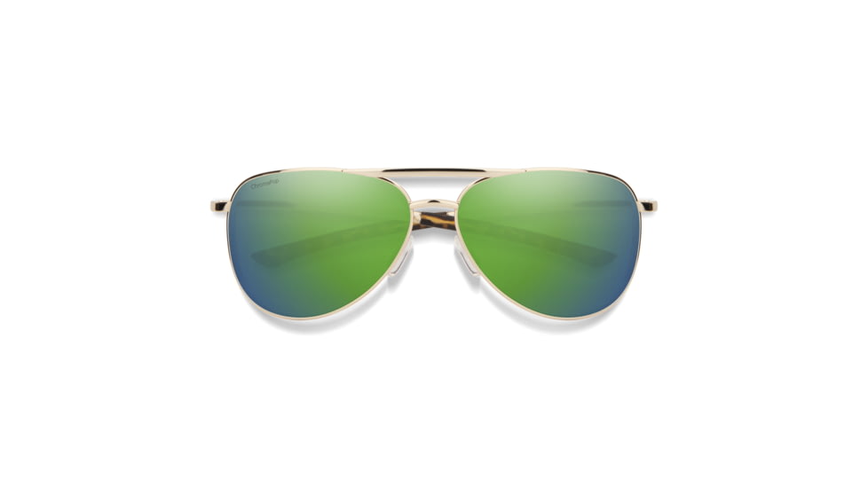Smith Serpico Slim 2 Sunglasses, Gold Frame, ChromaPop Polarized Green Mirror Lens, 200285J5G60UI