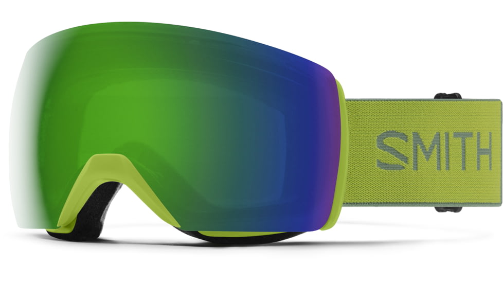 Smith Skyline Xl Low Bridge Fit Googles, ChromaPop Sun Green Mirror, Algae, M007310IP99MK