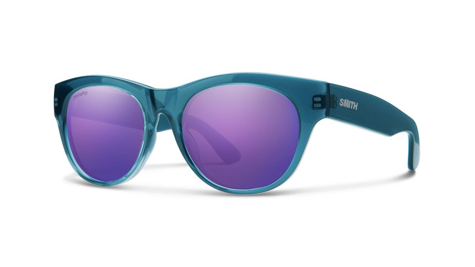 Smith Sophisticate Sunglasses - Womens, Crystal Mediterranean Frame, Violet Mirror Lens, 201931OXZ54TE