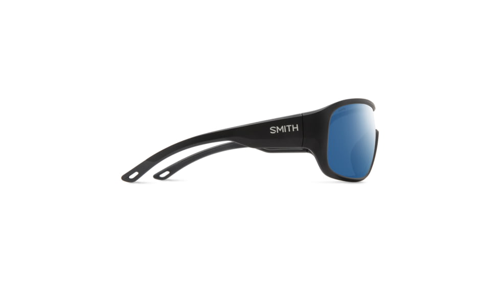 Smith Spinner Sunglasses, Matte Black Frame, ChromaPop Polarized Blue Mirror Lens, 20498100399XX
