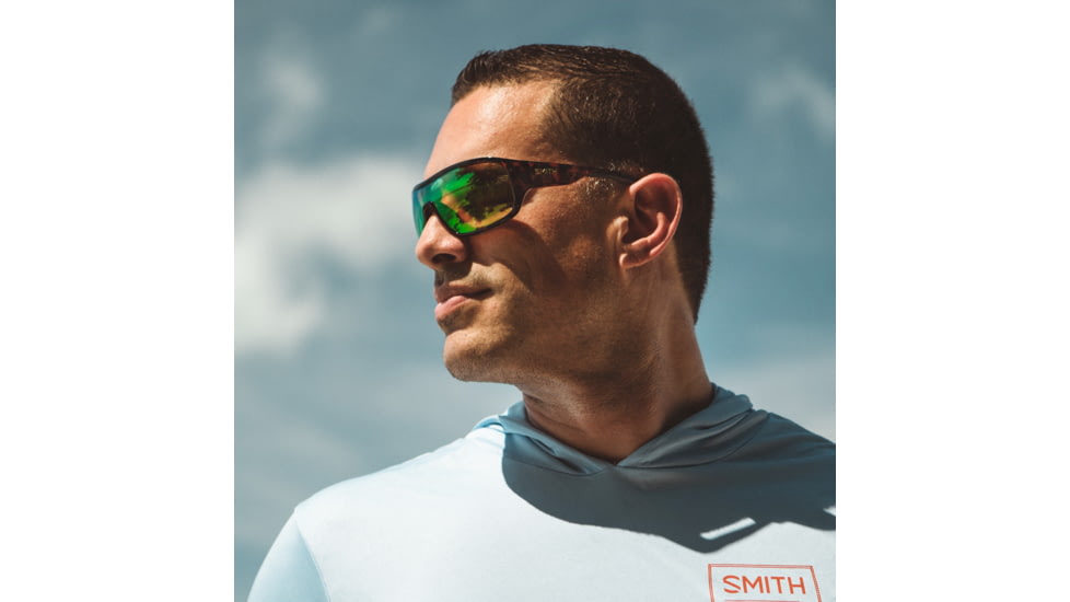 Smith Spinner Sunglasses, Tortoise Frame, ChromaPop Polarized Green Mirror Lens, 20498108699ZY