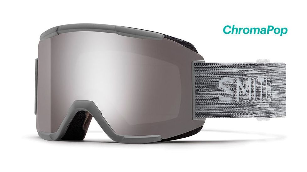 Smith Squad Goggle - Mens, Cloud Grey Frame, ChromaPop Sun Platinum Mirror Le, One Size, SQD2CPPCLD19