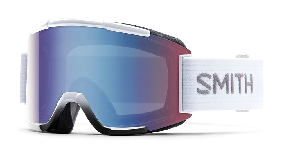 Smith Squad Goggle-White-Blue Sensor Mirror