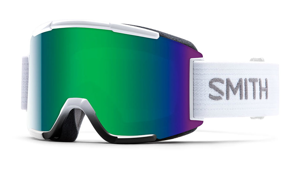 Smith Squad Goggle-White-Green Sol-X Mirror