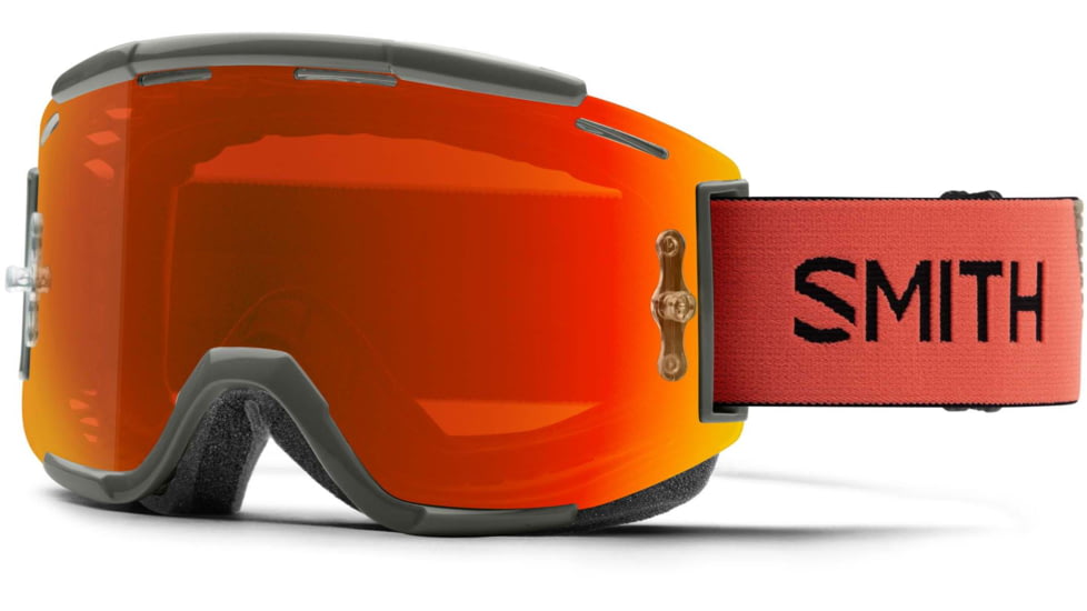 Smith Squad MTB Goggle, ChromaPop Everyday Red Mirror Lens, Sage/Red Rock, M0084100799MP