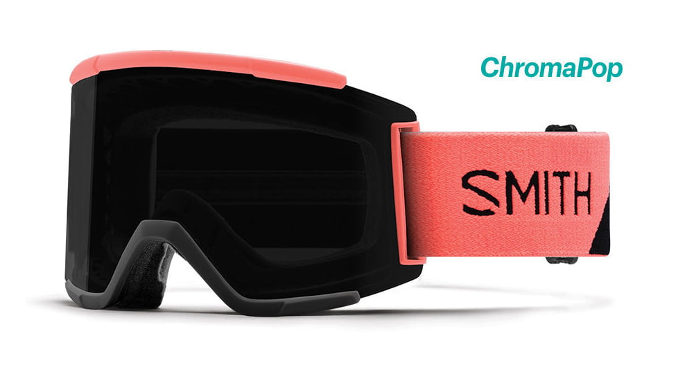 Smith Squad XL ChromaPop Goggles Men's, Sunburst Split/ChromaPop Sun Black SQX2CPBSKB18