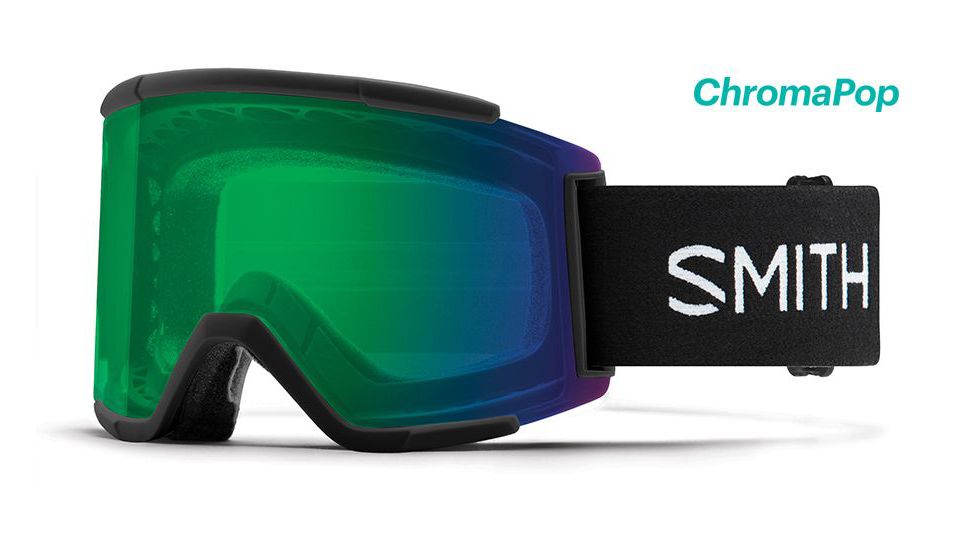 Smith Squad XL Goggle - Mens, Black Frame, ChromaPop Everyday Green Mirror Lens, One Size, SQX2CPGBK19