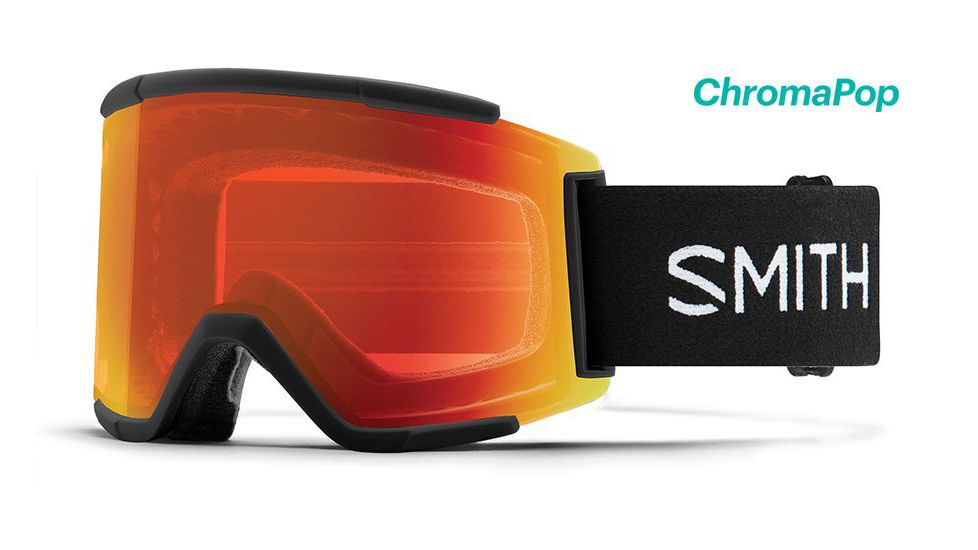 Smith Squad XL Goggle - Mens, Black Frame, ChromaPop Everyday Red Mirror Lens, One Size, SQX2CPEBK19