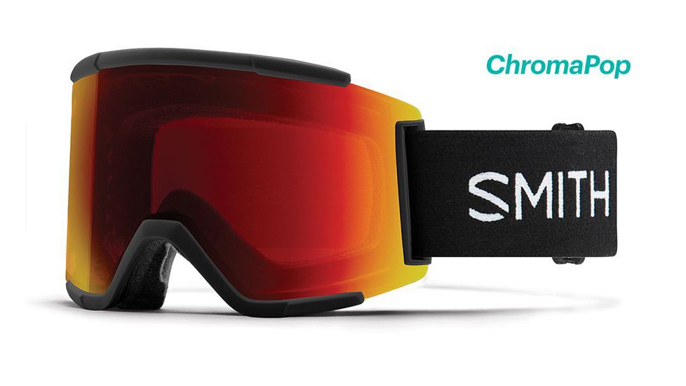 Smith Squad XL Goggle - Mens, Black Frame, ChromaPop Sun Red Mirror Lens, One Size, SQX2CPRBK19