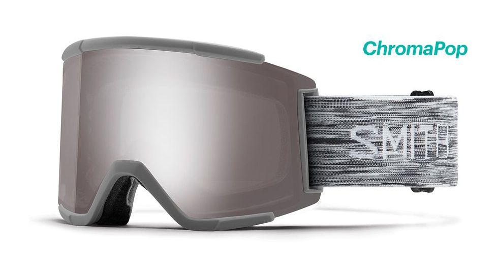 Smith Squad XL Goggle - Mens, Cloud Grey Frame, ChromaPop Sun Platinum Mirror Le, One Size, SQX2CPPCLD19