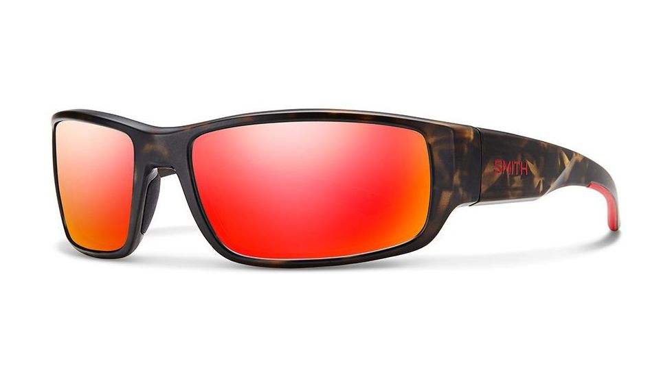 Smith Survey Carbonic Sunglasses, Matte Camo Frame, Polarized Red Mirror Lens 2004262M661UZ