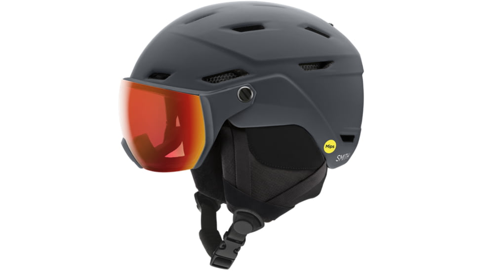 Smith Survey MIPS Helmet, Matte Charcoal/ChromaPop Everyday Red Mirror, Large, E005300B55963