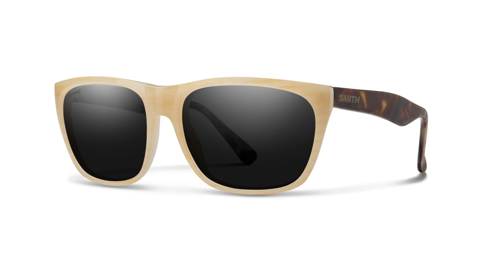 Smith Tioga Sunglasses, Ivory Tort Frame, Chromapop Black Lens, 243739G19586N