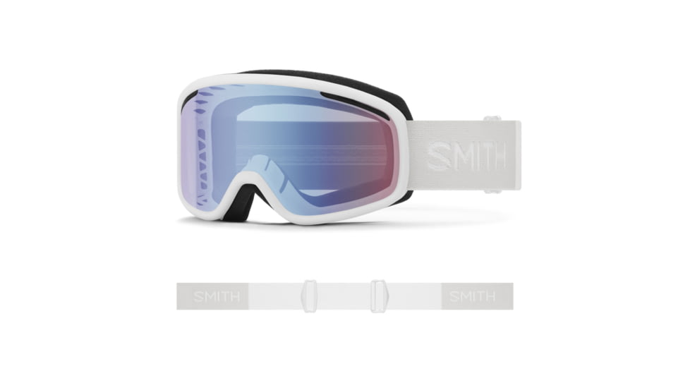 USED Smith Vogue Goggles, Blue Sensor Mirror Lens, White, M0075933299ZF, EDEMO1