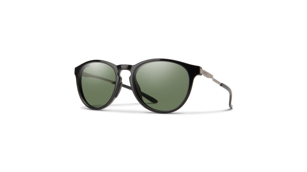 Smith Wander Sunglasses, Black Frame, ChromaPop Polarized Grey Green Lens, 20493180755L7