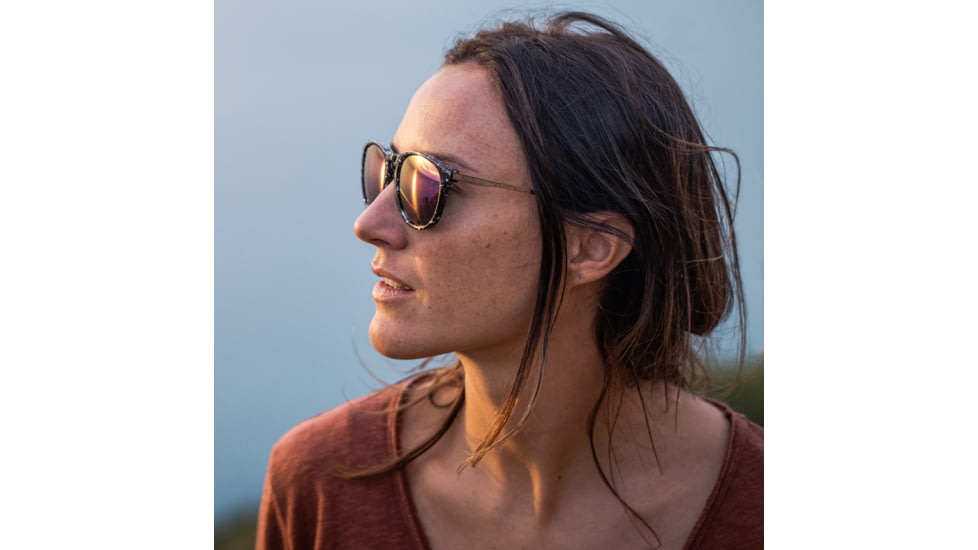 Smith Wander Sunglasses, Black Marble Frame, ChromaPop Polarized Violet Mirror Lens, 204931GBY55DF