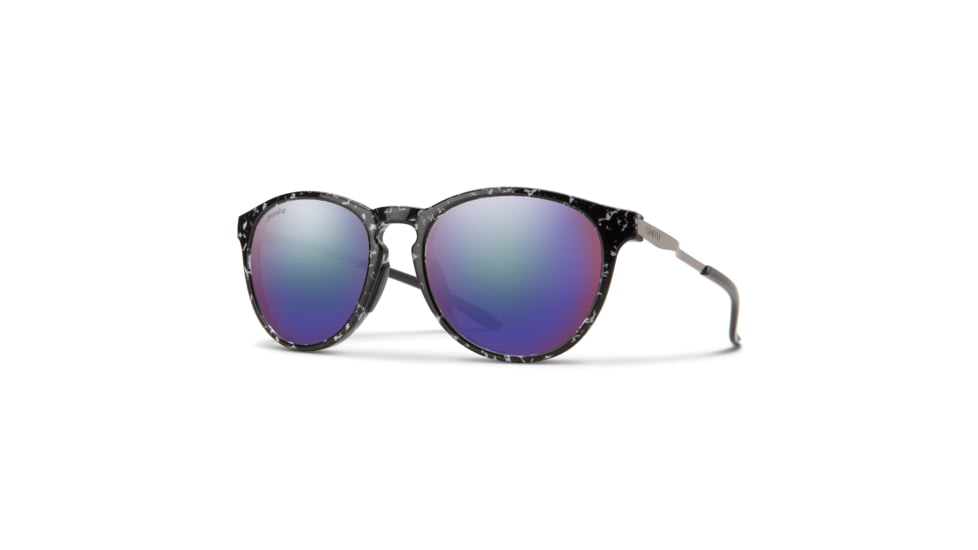 Smith Wander Sunglasses, Black Marble Frame, ChromaPop Polarized Violet Mirror Lens, 204931GBY55DF