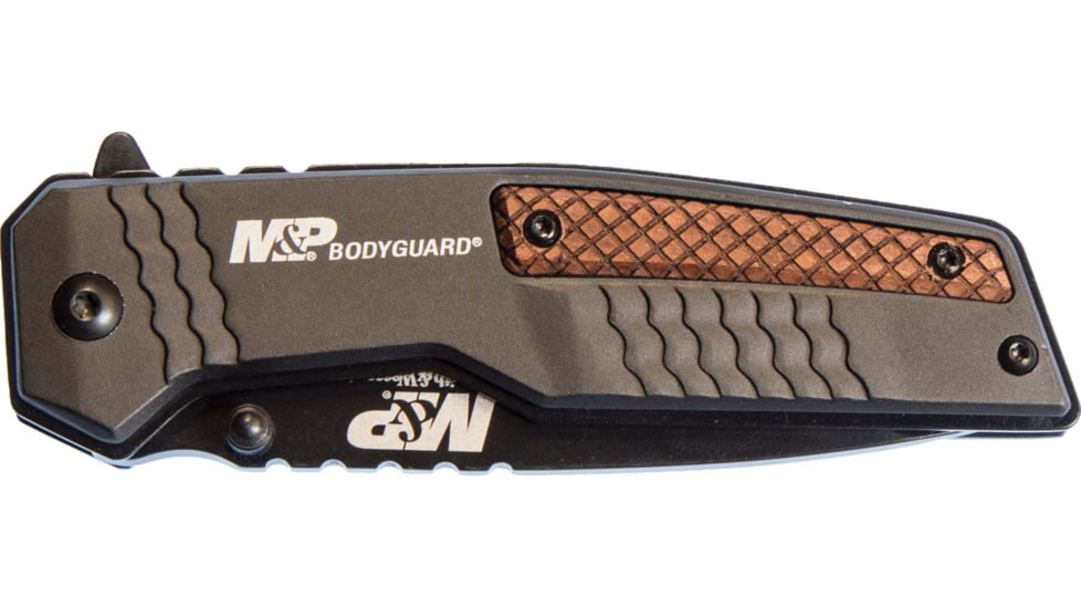 Smith &amp; Wesson M&amp;P BodygUArd Folding Knives, 3.625 in, 8Cr13MoV Stainless Steel, Aluminum, 1085901