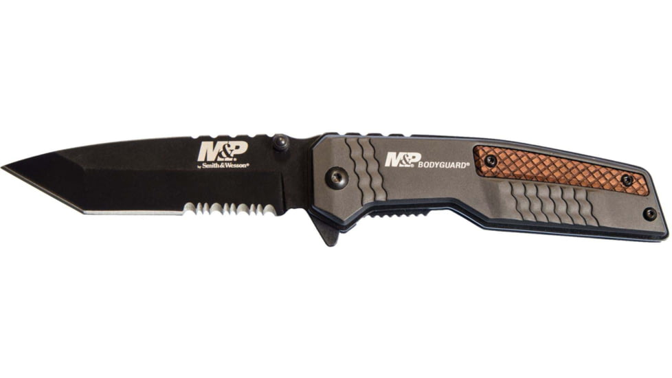 Smith &amp; Wesson M&amp;P BodygUArd Folding Knives, 3.625 in, 8Cr13MoV Stainless Steel, Aluminum, 1085901