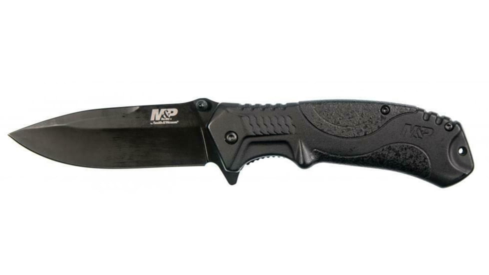Smith &amp; Wesson M&amp;P M2.0 Ultra Glide Folding Knives, 3.5 in, 8Cr13MoV Stainless Steel, Drop Point, Drop Point, Textured Nylon with Soft Rubber Inserts, 1085913
