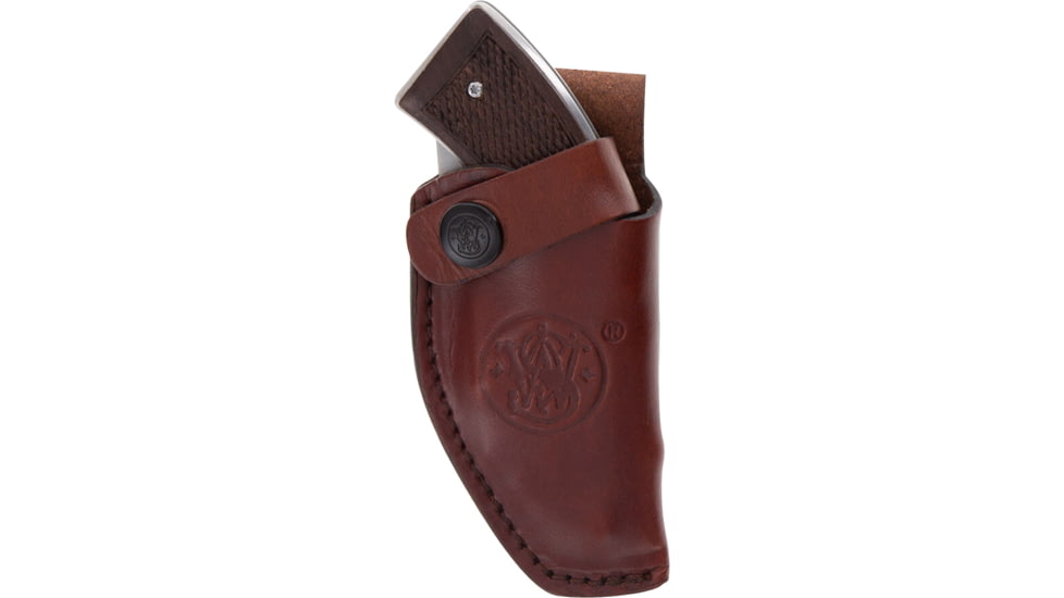 Smith &amp; Wesson Model 325 Revolver Folding Knife, 3in, Stainless Steel, Wood, Silver, 1168583
