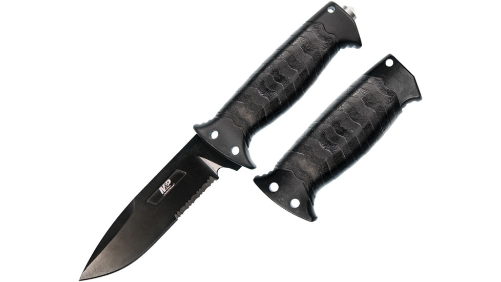 Smith &amp; Wesson Mpm2.0gsf2cp M2.0 Gripswap Sm/lg Fixed Blade Knives, 8Cr13MoV Stainless Steel, Black, Glass Filled Nylon, 1085887