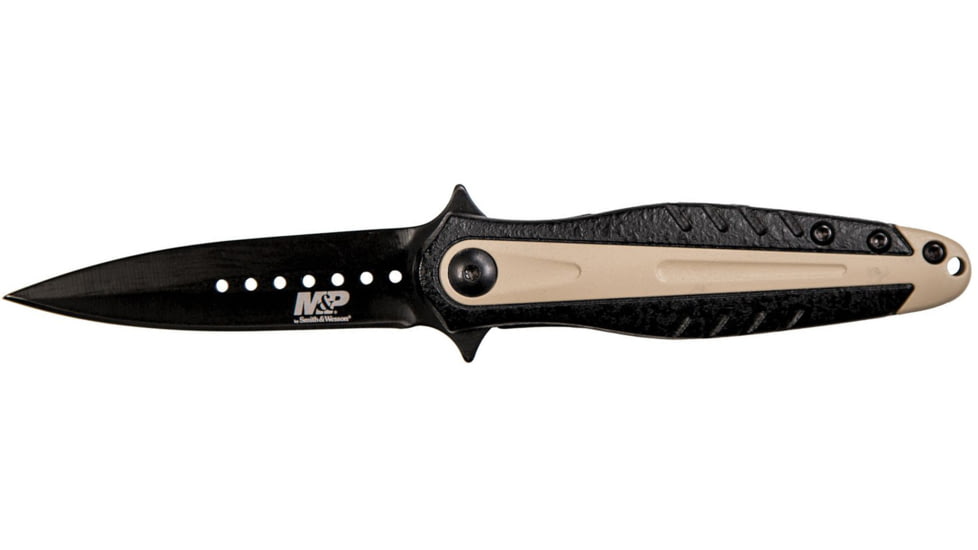 Smith &amp; Wesson Mpsh51fdecp Shield Dagger Blk/Fde Folding Knives, 2.625 in, 8Cr13MoV Stainless Steel, Aluminum, 1085895