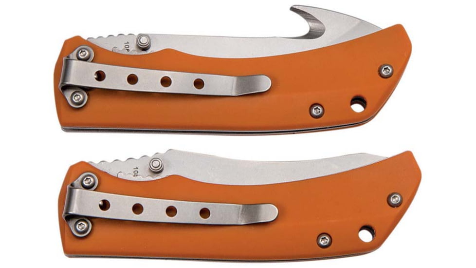 Smith &amp; Wesson Ot Orange Clip Folder Pack, 2.88 in, 3Cr13 Stainless Steel, Orange, ABS, 1085927