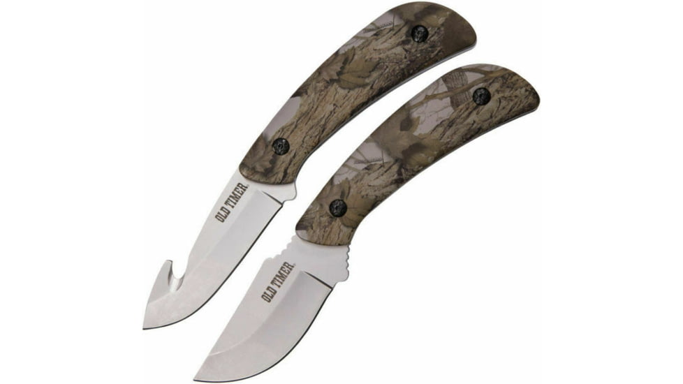 Smith &amp; Wesson Snowblind Camo Camo Fixed Blade Hunting Knife Combo Set 2 Piece, 3.25 in, 3CR13MOV Stainless Steel, Snowblind Camo, Polymer, 1085928