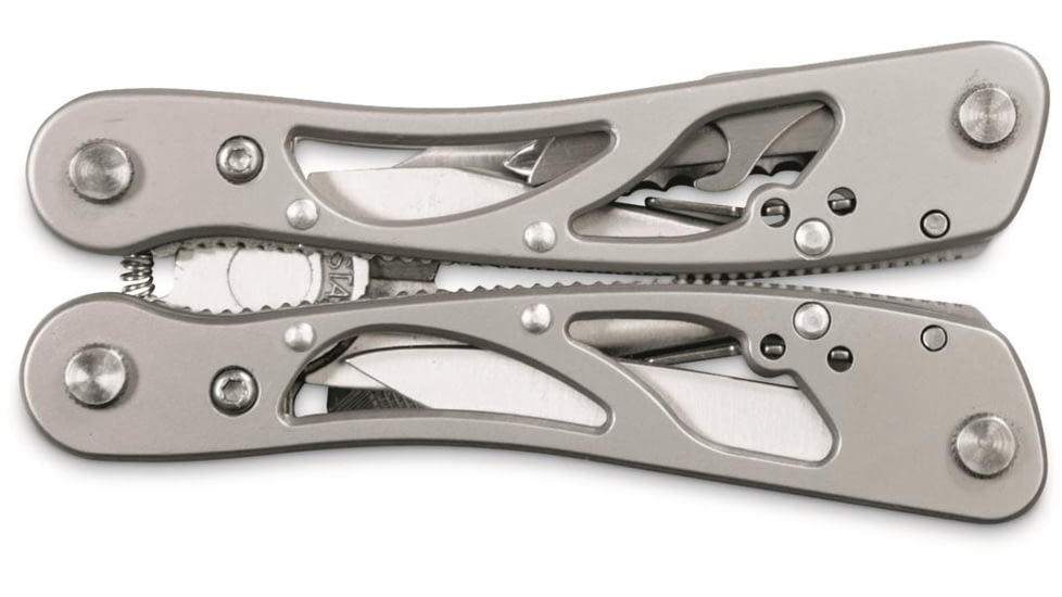Smith &amp; Wesson SW &amp; Tool Combo Folding Knives, 2.75 in, 7CR17MOV Stainless Steel, Drop Point, Stainless, 1085961