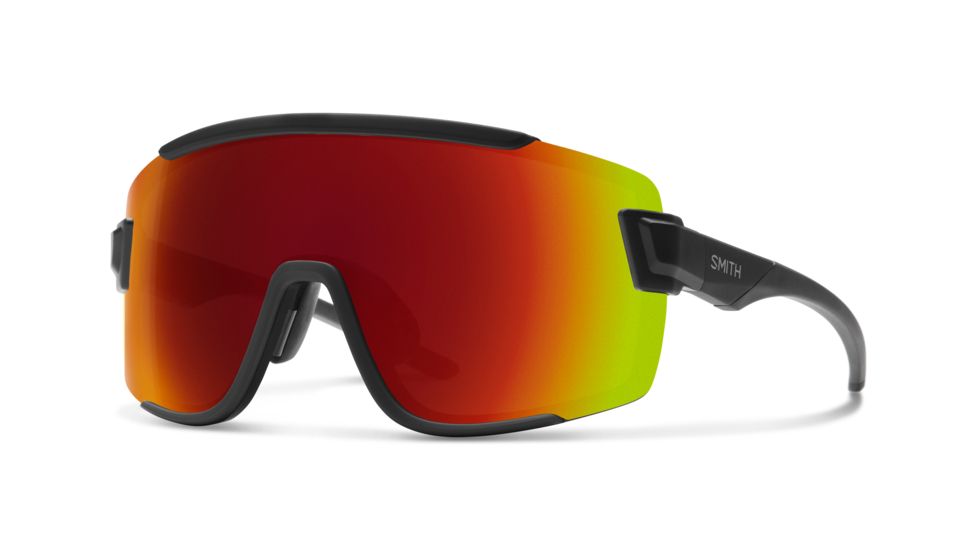 Smith Wildcat Sunglasses, Matte Black Frame, ChromaPop Red Mirror Lens, 20151600399X6