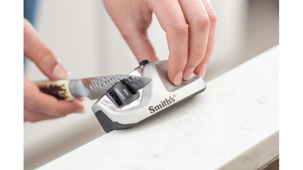 Smiths Adjustable Diamond Edge Grip Sharpener, Silver/Black, SP-51023