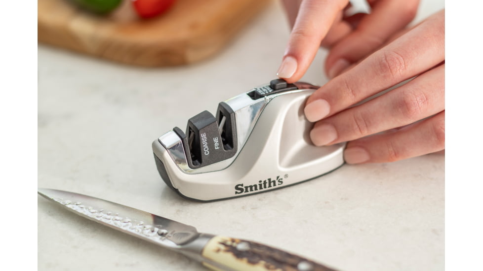 Smiths Adjustable Diamond Edge Grip Sharpener, Silver/Black, SP-51023