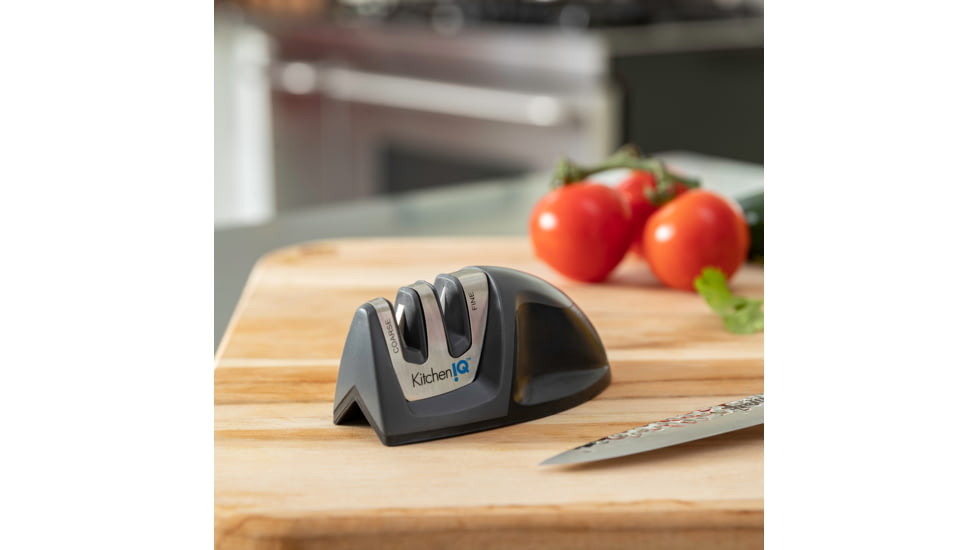 Smiths Deluxe Diamond Edge Grip Sharpener, Gray/Black, SP-50825
