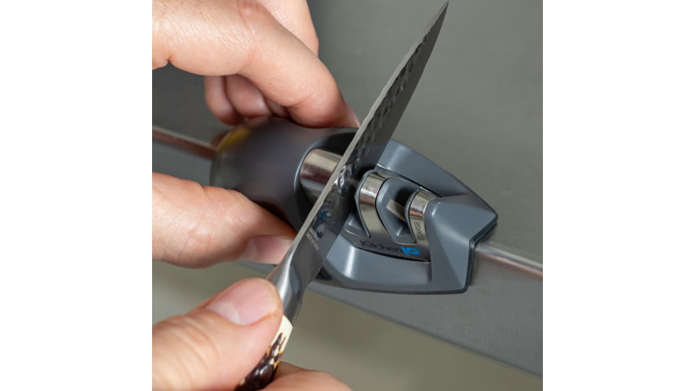 Smiths Deluxe Diamond Edge Grip Sharpener, Gray/Black, SP-50825