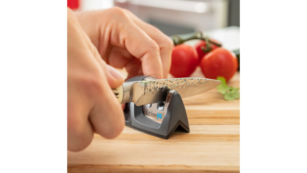 Smiths Deluxe Diamond Edge Grip Sharpener, Gray/Black, SP-50825