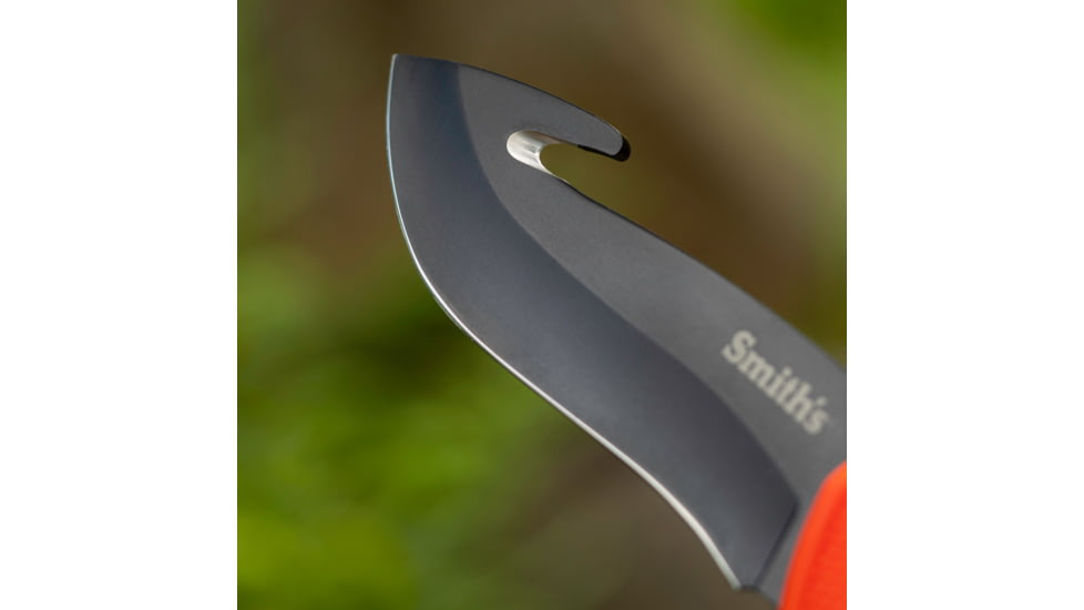 Smiths Edgesport Fixed Blade Gut Hook Knife, 4 in, Blaze Orange, 51236