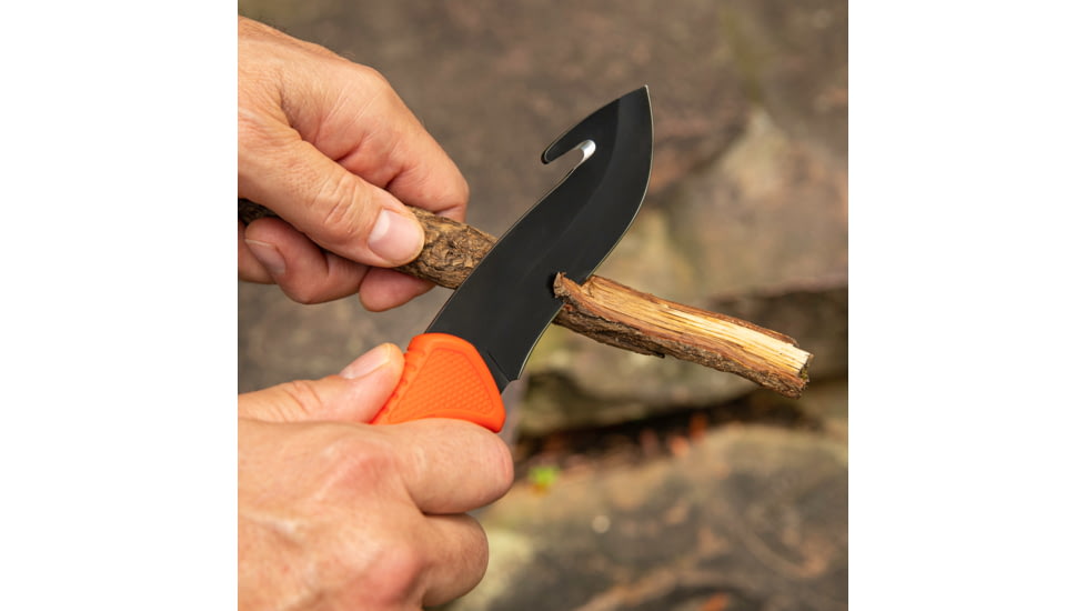 Smiths Edgesport Fixed Blade Gut Hook Knife, 4 in, Blaze Orange, 51236